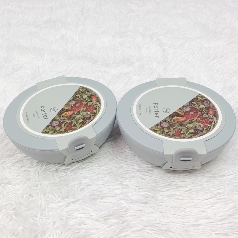 Set of 2‎ W&P Lunch Bowls Slate light Gray FBA Free Microwave safe